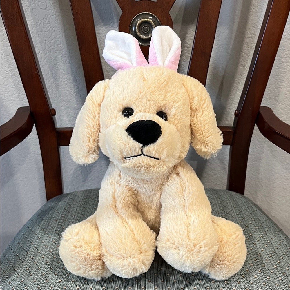 2016 Inter-American Products Plush Puppy Dog Bunny Rabbit Ears Cream Plush 12"